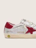 Young Super-Star in metallic silver leather with red suede star - Image 5