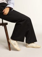 Women's Mid Star with star in light gray suede and gold flash - Image 3