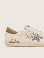 Women's Super-Star in nappa with silver glitter star and all-over lettering - Image 4