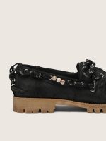Men's Cruise loafers in black waxed suede with black hiking laces - Image 4