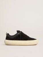 Men's Space-Star Cube in black suede with perforated star