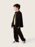 Kids' chinos in brown corduroy with embroidery - Image 3