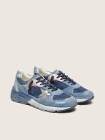 Men's Dad-Star in denim-blue suede with silver leather star - Image 2