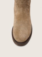 Young Wish boots in dove-gray suede with star embroidery - Image 4