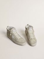 Mid Star in light gray suede with white leather star - Image 2