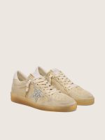 Women's Ball Star in pearl suede with silver glitter star - Image 2
