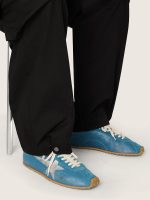 Men's Marathon Speed in blue nappa with printed star and silver leather heel tab - Image 3
