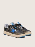 Men's Forty2 in black foam rubber and leather with TPU star and black leather heel tab - Image 2