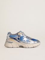 Men's Lightstar in light blue mesh with white TPU star and silver bio-based inserts