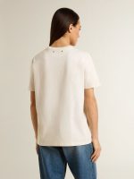 Women's white T-shirt with floral print - Image 4