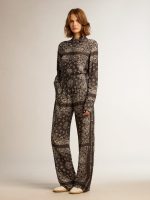 Pajama shirt in anthracite gray with paisley print - Image 3