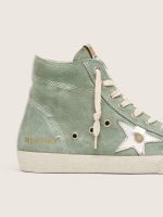 Francy in green suede with silver metallic leather star - Image 4