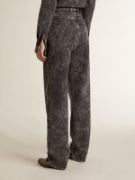 Women's black jeans with a floral motif - Image 4