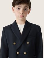 Boys' dark blue double-breasted blazer - Image 4