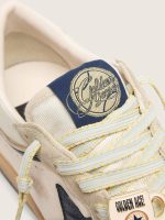 Women's Ball Star LTD in white leather and light grey suede with dark blue star Skins - Image 6
