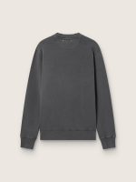 Men's gray sweatshirt with logo and distressed treatment - Image 2