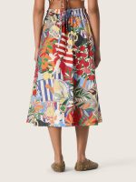 Women's cotton skirt with multicolor print - Image 6