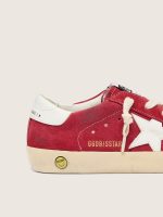 Young Super-Star in red suede with white leather star and heel tab - Image 4