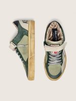 Men's Ball Star LAB in green suede with silver leather star and black suede heel tab - Image 3