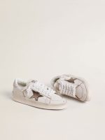 Stardan in nappa leather with metallic silver leather star and pink suede heel tab - Image 2