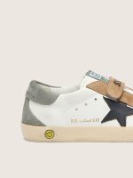 Young Old School with black leather star and beige and green suede inserts - Image 4