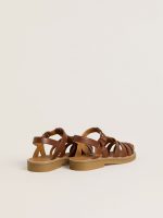 Maxime Young sandals in brown leather - Image 4