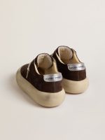 Men's Space-Star in dark brown suede with metallic silver heel tab - Image 4