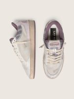 Women's Ball Star LAB in white nylon and pony skin with silver star and lilac inserts - Image 3