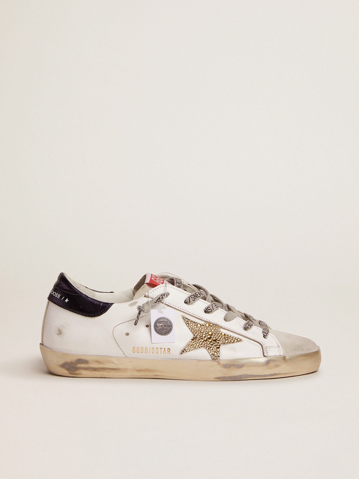 66a2d54485c87b078d06226d98b02b2ef0d1d994c7876dba99a8787bc2cca17e Women's Super-Star with blue heel tab and Swarovski crystal star - Image 1