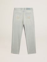 Women's bleached jeans with cabochon crystals - Image 6