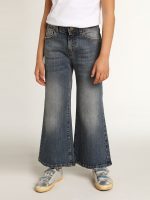 Wide-leg jeans in mid-blue bull denim - Image 3