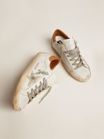 Women's Super-Star sneakers with suede star and brown heel tab - Image 2