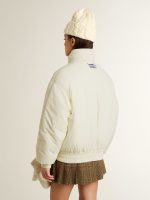 Women's cream padded jacket - Image 3