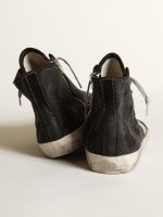 Francy Penstar in black canvas with white suede star and black suede heel tab - Image 4
