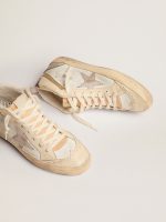 Women's Mid Star with star in light gray suede and gold flash - Image 2