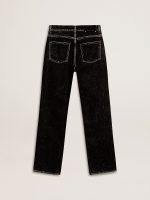 Women's black jeans with a velvet-like wash effect - Image 6