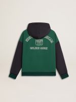 Men's green and blue reversible hooded sweatshirt - Image 9