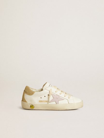 Super-Star Junior with lilac leather star and glitter heel tab