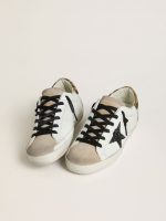Women's Super-Star with black glitter star and leopard-print pony skin heel tab - Image 2