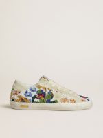 Women's Super-Star with multicolored beads and beige suede star