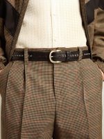 Black leather belt with studs - Image 3