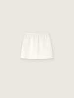Journey girls' miniskirt in white cotton fleece with crystals and embroidery - Image 2