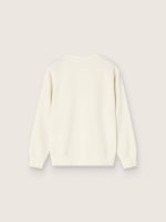 Girls' crew-neck cotton sweatshirt with logo and studs - Image 2