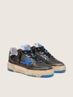 Women's Forty2 in black foam rubber and leather with TPU star and black leather heel tab - Image 2
