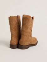 Wish Teen boots in camel suede with star embroidery - Image 4