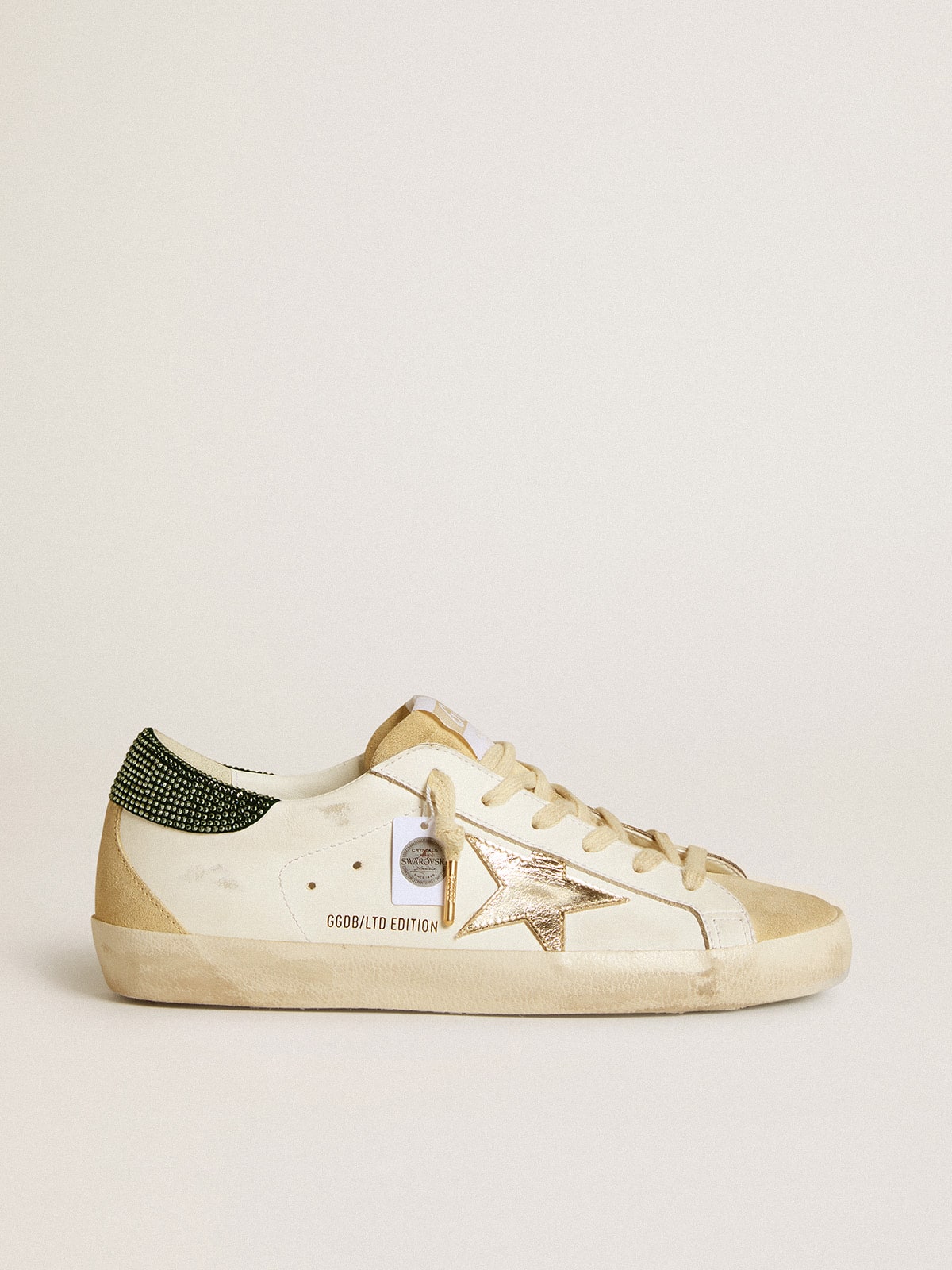 6a60c4a04b8614c7a1f94f4f76dfc1939f0971847ab75a151eac9491e165f2c9 Women's Super-Star LTD with leather star and Swarovski crystals heel tab - Image 1