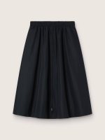 Flared skirt in black technical nylon