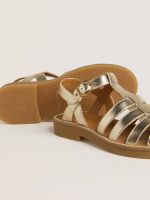Maxime Junior sandals in gold leather - Image 3