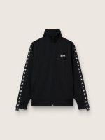 Men's black zipped sweatshirt with white stars