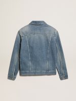 Men's denim jacket with medium wash - Image 6